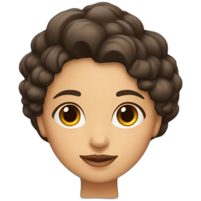 MUJER CON PELO LARGO MORENA Y DE PIEL CLARITA Y MAESTRA  emoji