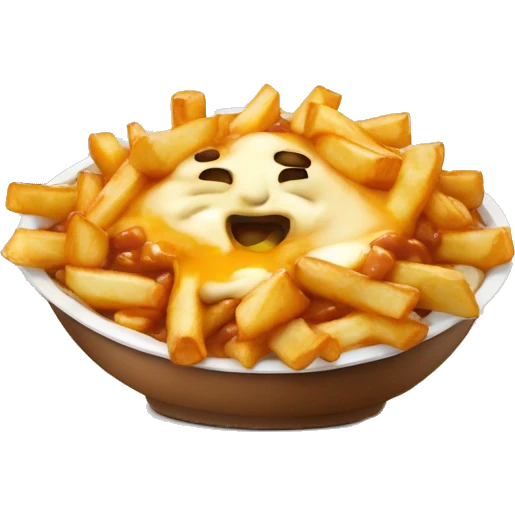 poutine qui mange une poutine emoji