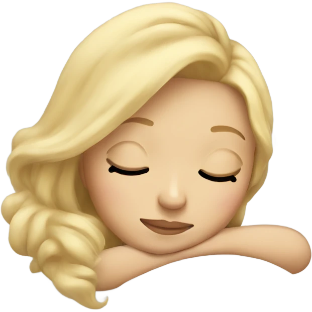 Blondie girl sleeping emoji