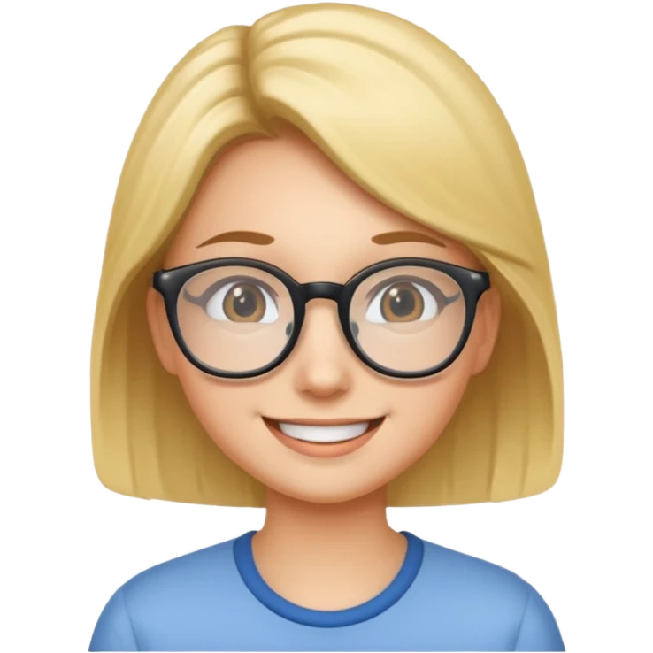 😄 with glasses on emoji