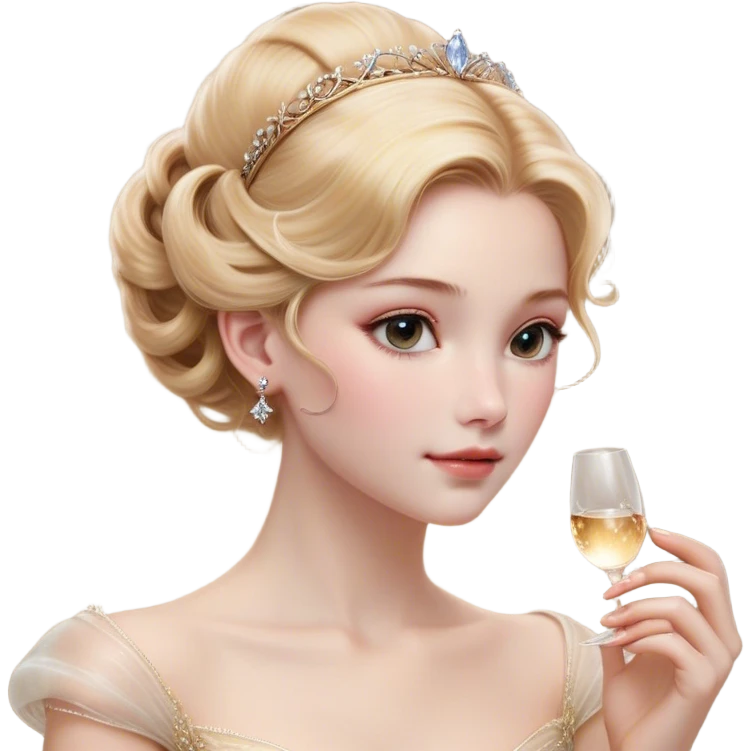 Cinematic Realistic Cinderella Portrait, depicted with lifelike skin texture, subtle rosy undertones, and soft natural lighting that enhances the gentle contours of her face. Her intricately detailed golden blonde hair is elegantly styled in an updo, with delicate wisps framing her face. Her deep, expressive blue eyes radiate warmth and sincerity, reflecting a quiet resilience and grace. She holds a glass slipper gently in one hand, her other hand resting gracefully at her side, emphasizing the timeless beauty of the moment. She is dressed in her iconic ball gown, the fabric shimmering with intricate embroidery and fine translucent layers that catch the light beautifully. The soft sheen of satin gloves adds a magical touch to her graceful pose. The portrait features an enchanting glow with a natural, luminous finish, seamlessly blending realism and fairytale charm to evoke a sense of depth, elegance, and timeless beauty. emoji