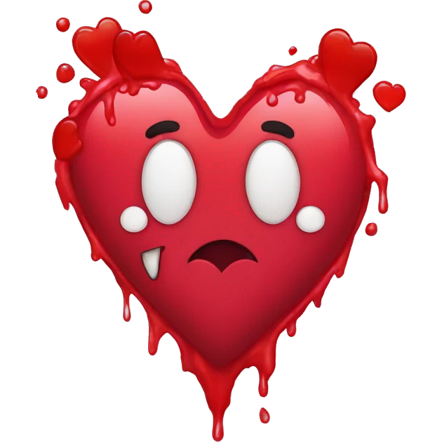 bleeding red heart emoji