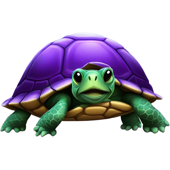 Glowing turtle purple emoji
