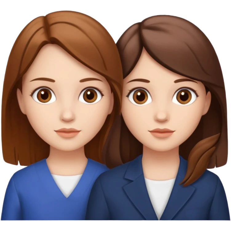 two sisters – Sonya and Taya (there is a general similarity, but they look different) emoji