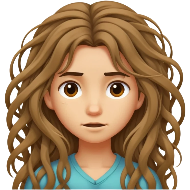 girl not wanting to wash her hair emoji