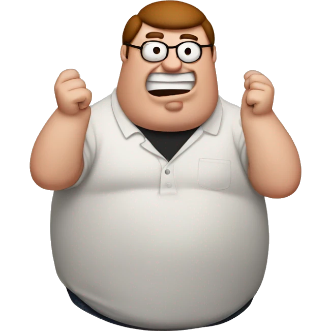 Peter griffin with tiny arms emoji