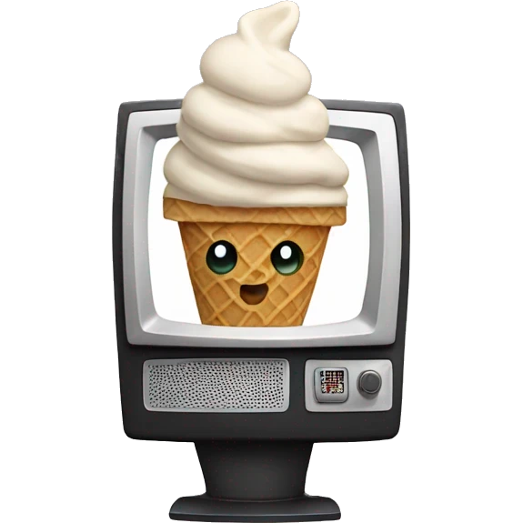 Ice cream as a tv  emoji