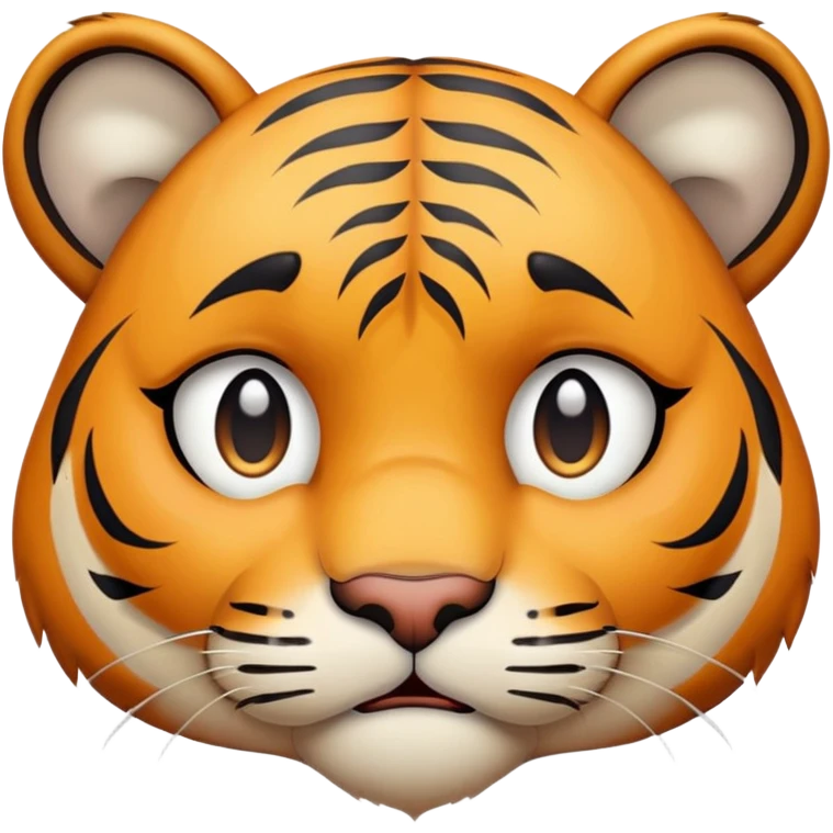 sad depressed tiger face with tears for Twitch emote emoji