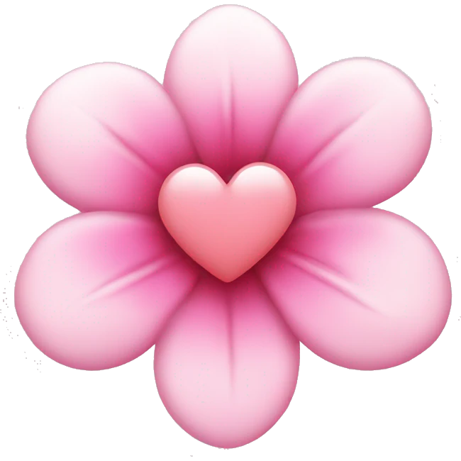 Baby pink heart flower  emoji