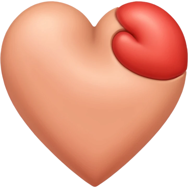 A nued colored heart with no vines  emoji