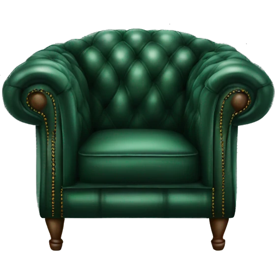 Dark green classic Chesterfield chair emoji