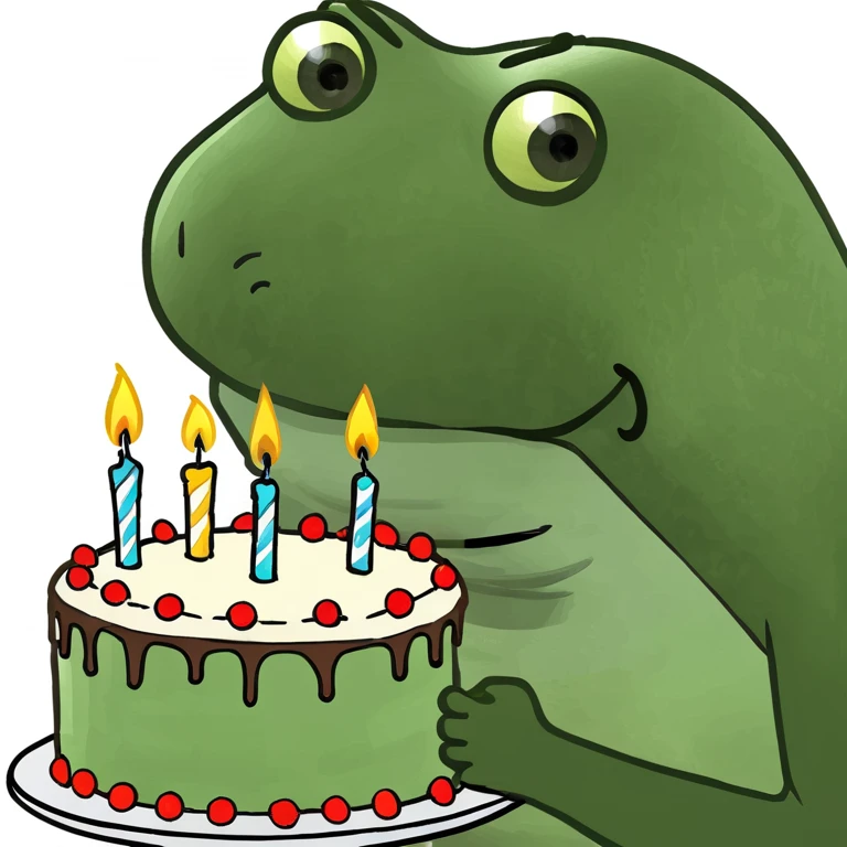 bufo blowing candles on cake emoji