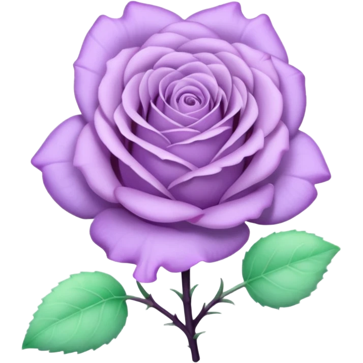 pastel goth rose emoji with pastel lavender petals and mint green highlights emoji