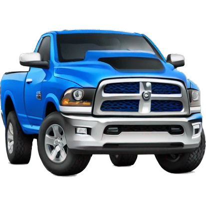 Dodge ram truck blue emoji