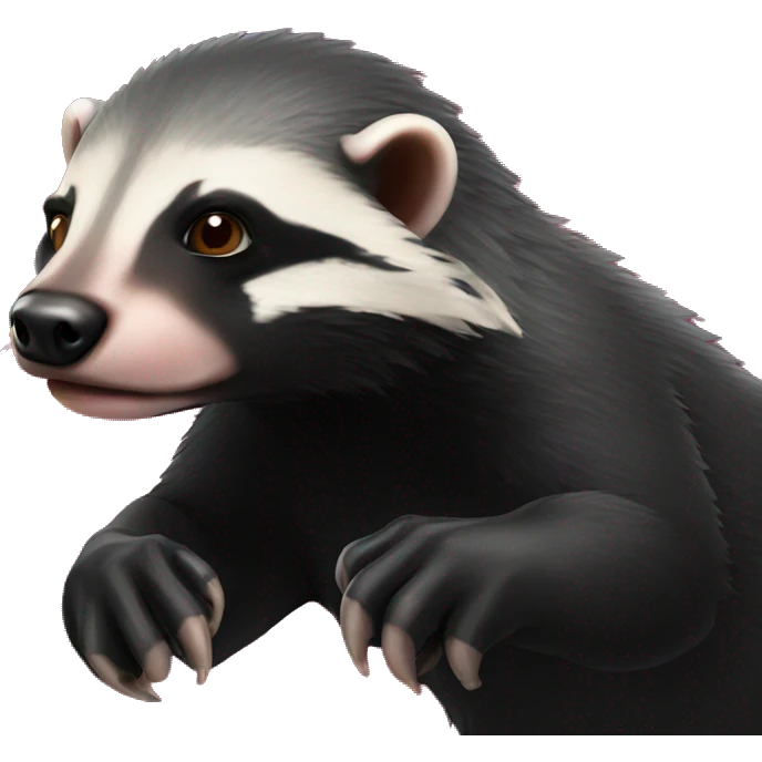 A honey badger with laser vision emoji