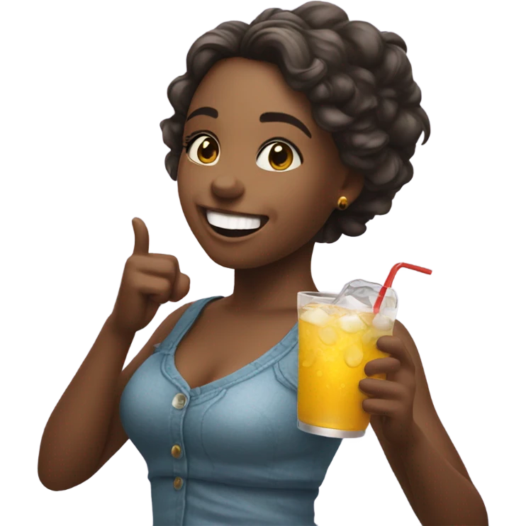 Girl Dancing with drink emoji