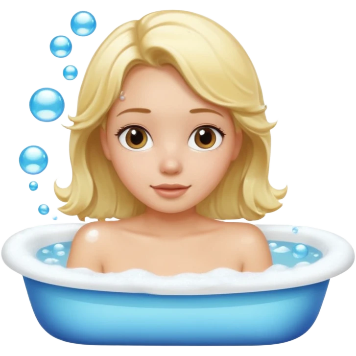 haz una chica rubia bañandose emoji