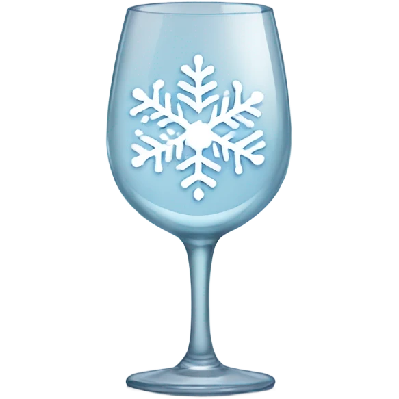 Wine glass with snowflake pattern  emoji