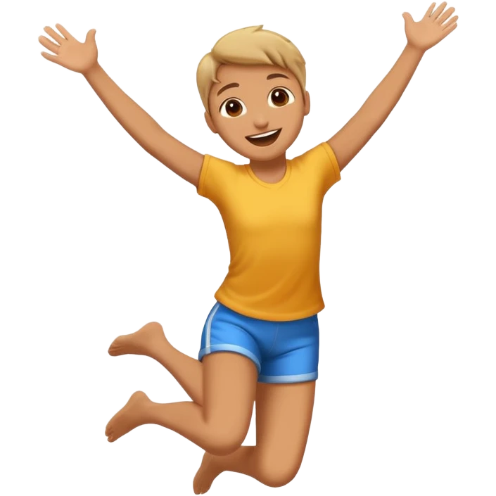 Jumping in happiness emoji