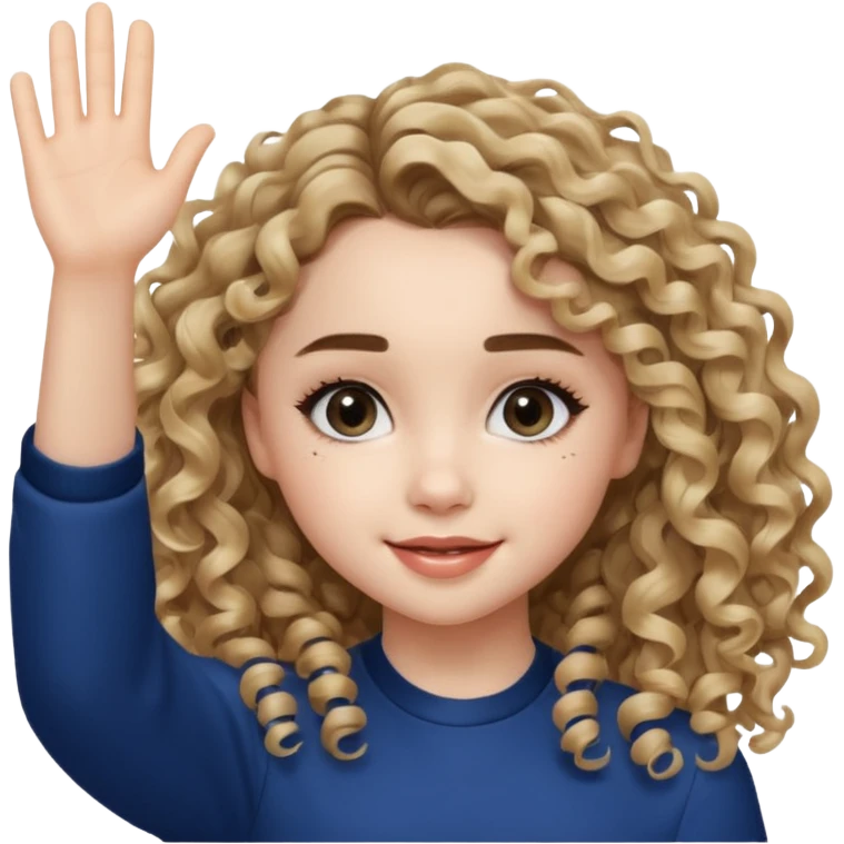 sabrina carpenter curly hair waving to fans emoji