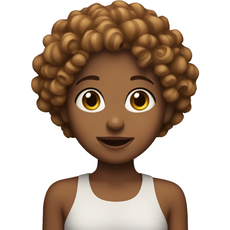 curly girl animated emoji