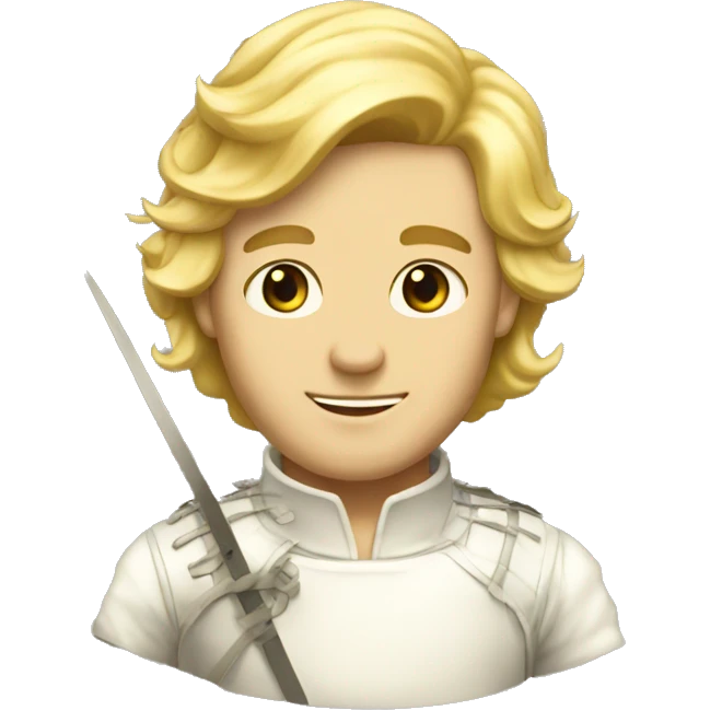 Gold vintage man blonde hair fencing  emoji