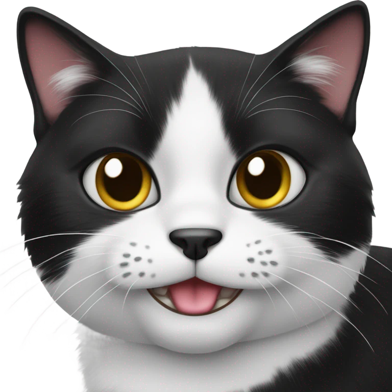 black and white cat emoji