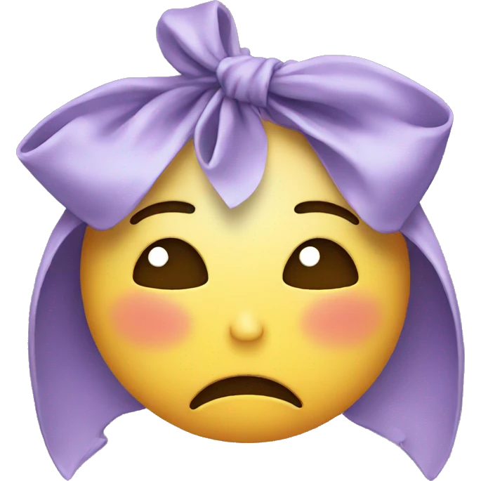 Crying emoji with bow  emoji