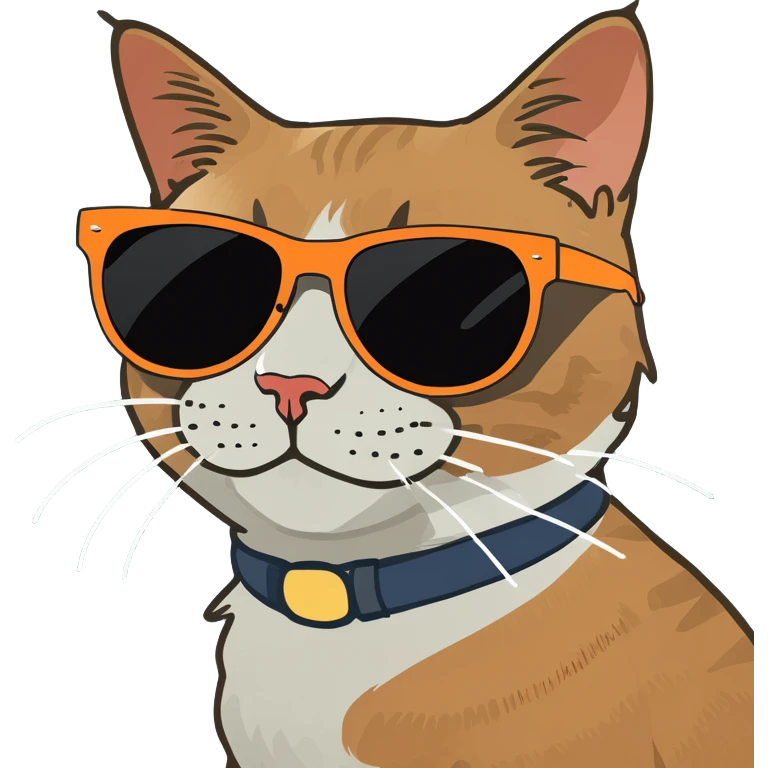 Cat with sunglasses emoji