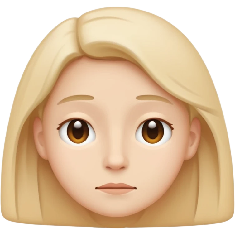 minimal flat emoji representing low energy,
soft facial expression,
slightly downward posture implied,
subtle dull pastel colors,
gentle and non-dramatic,
modern lifestyle tracking app aesthetic,
transparent background,
vector illustration emoji