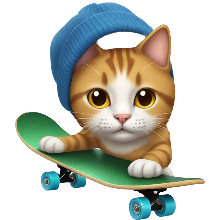 Cat on a skateboard emoji