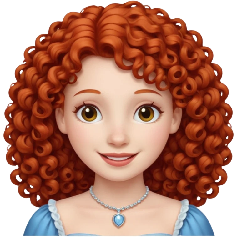 red curly haired princess emoji
