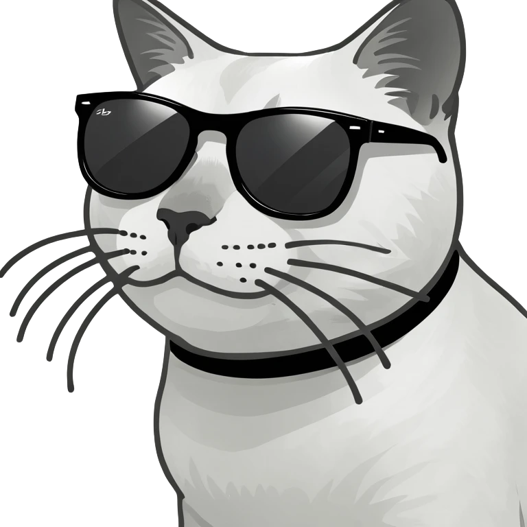 Cat with sunglasses emoji
