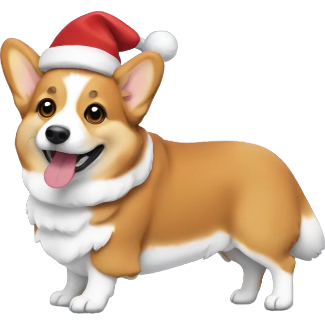 Corgi santa emoji