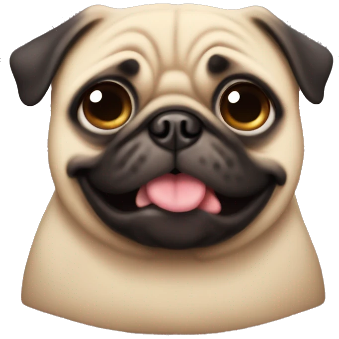 cute fat pug emoji