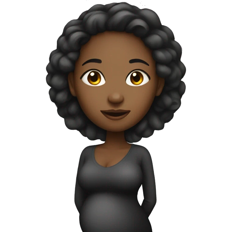 Pretty pregnant black women emoji