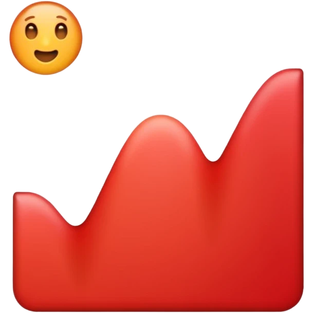 down going red graph emoji