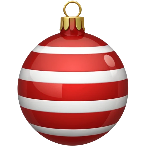A Red Striped Ornament emoji