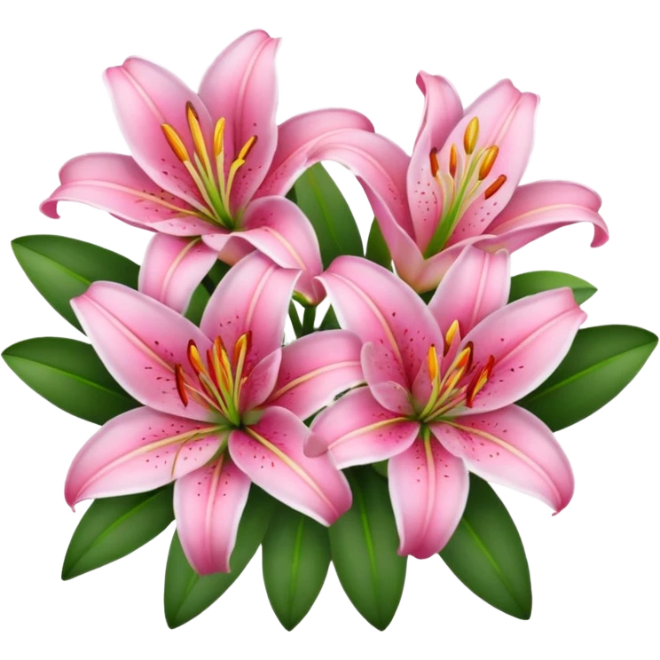 Pink lilies emoji