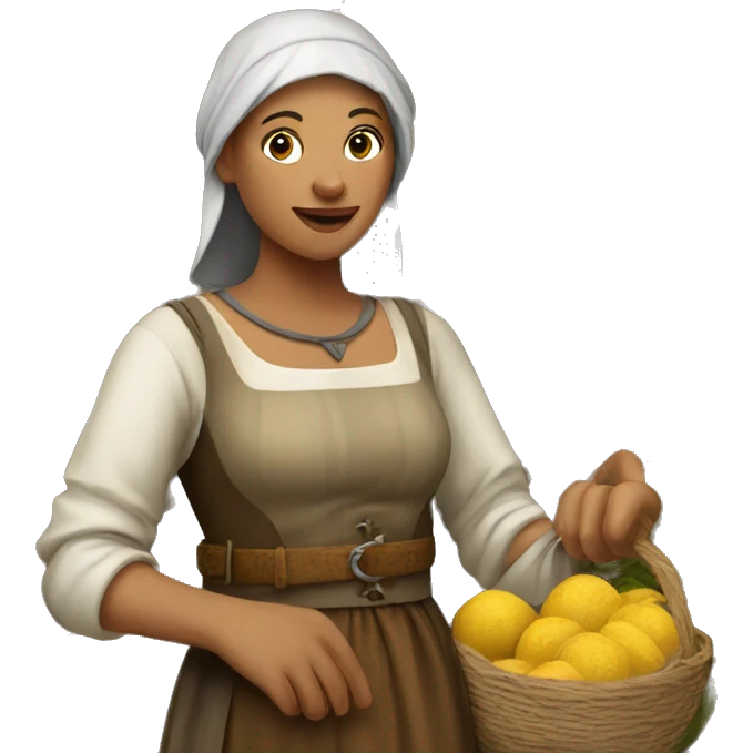medieval market maid emoji