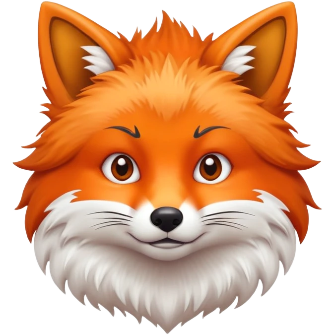 fox trying to look scary but looking adorable instead emoji
