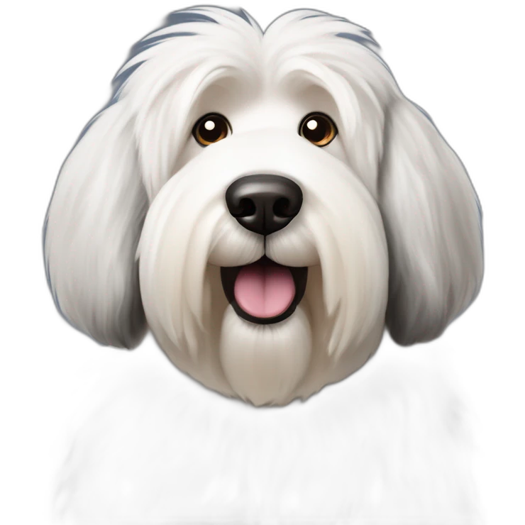 old english sheepdog with pint of guinness emoji
