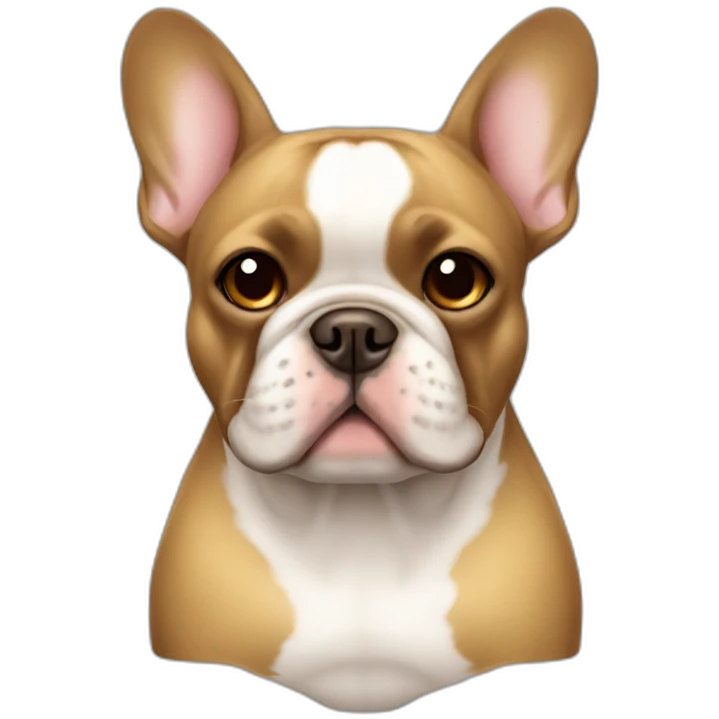 french bulldog brown and gold emoji