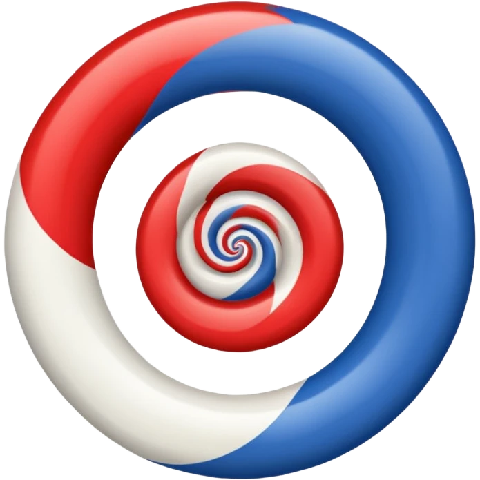 Red, White, and Blue counterclockwise emoji
