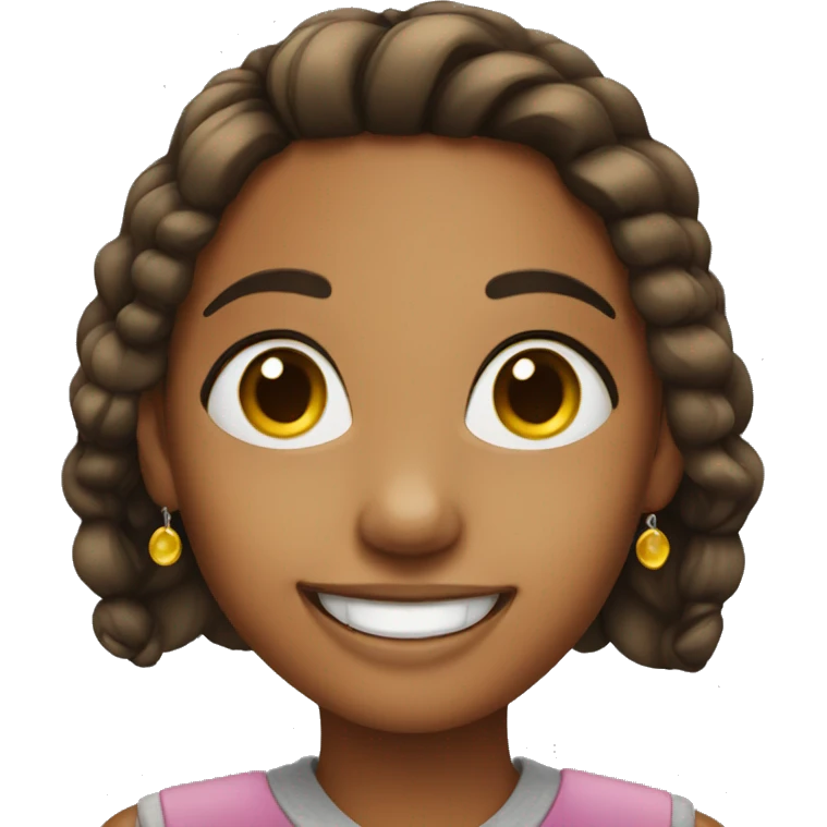 smiling girl with earrings emoji