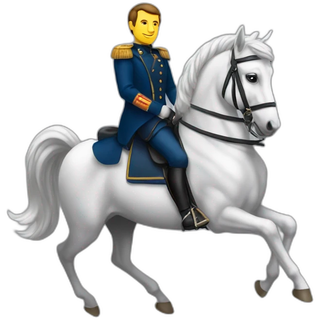 Macron sur un cheval  emoji