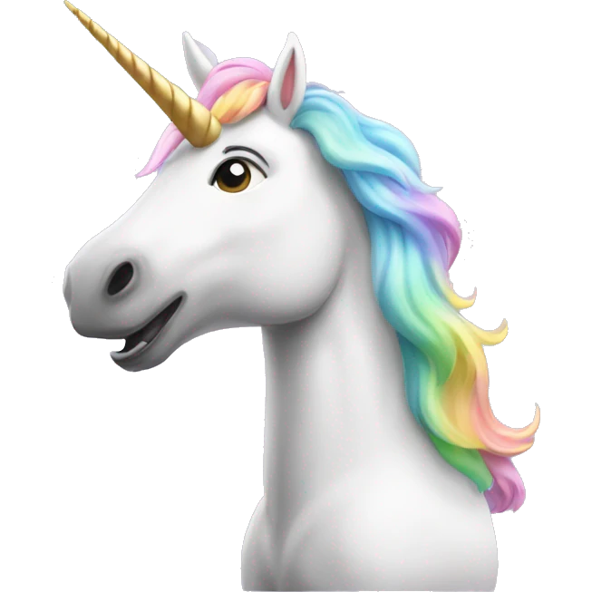 Unicorn waving hello emoji