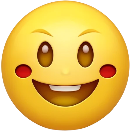 Evil smiling yellow iPhone emoji emoji