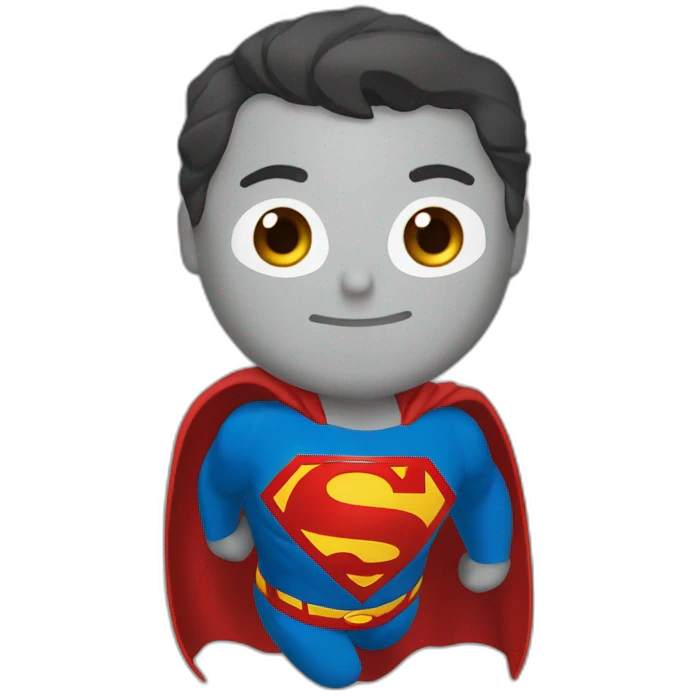 Superman qui sauve un énorme dragon emoji