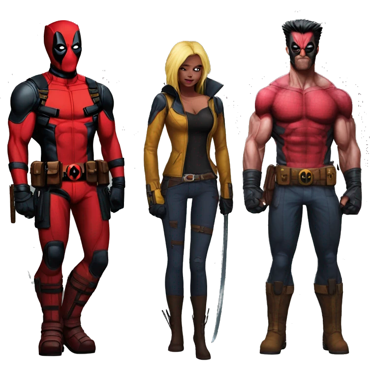 Deadpool and wolverine, emoji, sticker emoji